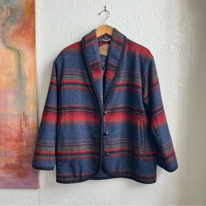 Woolrich Multicolor Western Striped Blanket Jacket Medium